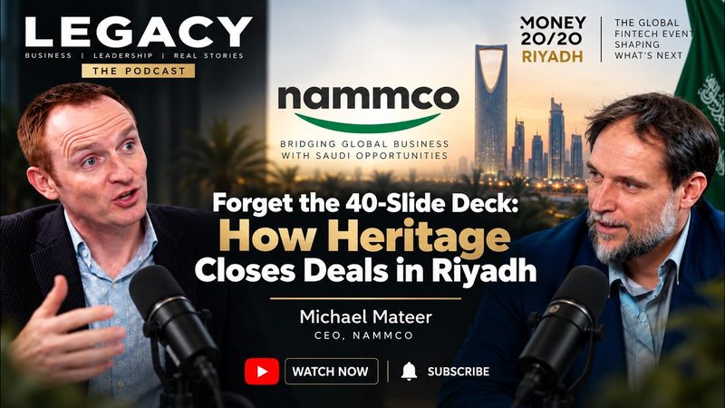 Michael Mateer, CEO of NAMMCO, with host Julien Drolon at Money20/20 Riyadh